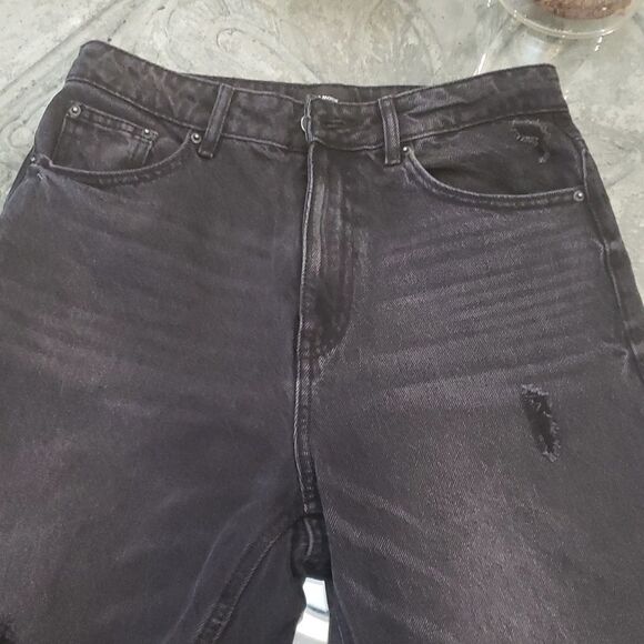VERO MODA BLACK HIGH WAIST DENIM JEANS - Picture 2 of 8